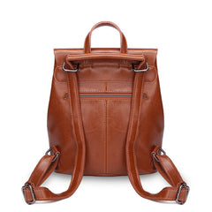 Leather Women Backpack Crossbody Handbags Wallet Shoulder Makeup Bag