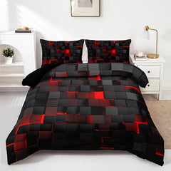 Abstract Grid Series Quilt Cover Digital Printing Bedding