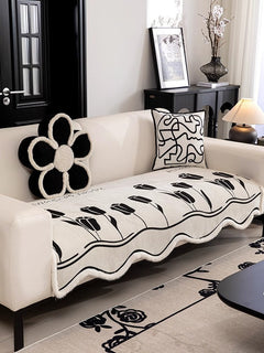 Irregular Shaped Sofa Cushion Chenille Winter