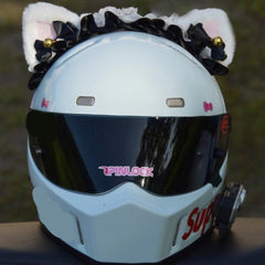 Scooter With Lights Motorcycle Shiny Veil Helmet Accessories Motorcycle Wedding Headdress