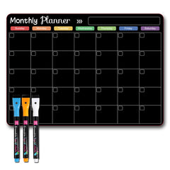 Calendar Magnetic White-board Wall Sticker Learning Schedule Refridgerator Magnets Message Board