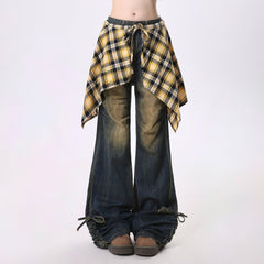 Jeans Women's Skirt Swing Outside Casual Bootcut Pants