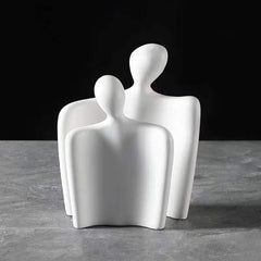 Simple Modern Black And White Geometric Ceramic Vase Ornaments