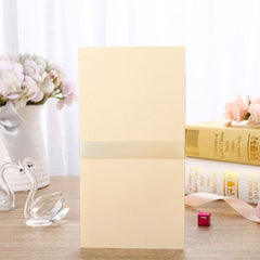 Embossed Vertical Ribbon Wedding Invitation Invitation