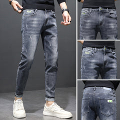 Autumn Men's Jeans Slim Feet