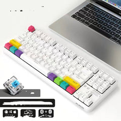 Blackmail k870t wireless Bluetooth wired dual mode mechanical keyboard 87 key RGB office game mobile phone tablet