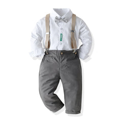 Prince Charming Gentleman Dress Overalls And Flower Girl Clothes