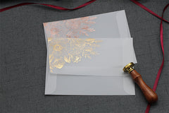 Sulfuric Acid Paper Invitation Card Bronzing Matte Varnish
