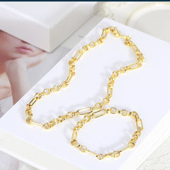 Personalized Simple Splicing Chain Metal Texture Bare Chain Necklace