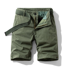 Summer Men's New Design Striped Retro All-matching Loose Cargo Shorts