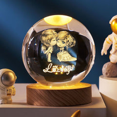 Luminous Starry Sky And Planets Moon Moon Crystal Ball Small Night Lamp Projection Ambience Light Creative Gift New Strange Gift