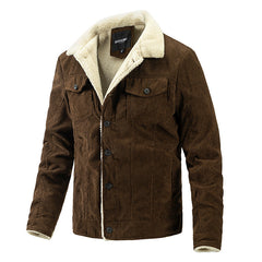 Men's Plus Fleece Jacket Fashion Warm Casual Jacket Trend Men's Clothing
