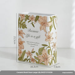 Creative Modern And Simple Ceramic Book Vase Decoration Crafts