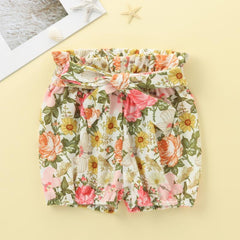 Children's Hanging Romper Floral Shorts Set