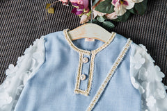 Xiangfeng Korean Princess Dress With Western Style Flowers