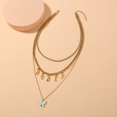 Creative New Product Retro Cold Wind Butterfly Necklace