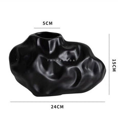 Simple Modern Black And White Geometric Ceramic Vase Ornaments