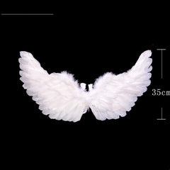 Wings Props Flower Girl Dress Up Halloween Christmas Show Feather Wings