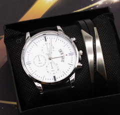 Men's Watch Set Quartz Fashion Cross-border Men's Watch Foreign Trade Calendar New Business Wrist Watch Men