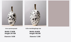 Chinese Ceramic Vase Splash-ink Color Matching Long Neck Flower Device