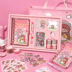 Hand Account Book Gift Box Set Cute Girl Heart Notebook