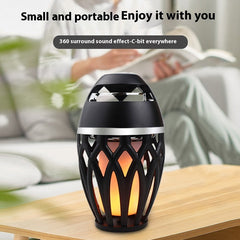Bluetooth Flame Light Speaker Sound Led Holiday Torch Light Wireless