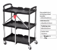 Three Layer Foldable Tool Cart Trolley