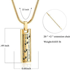 Commemorating Relatives Pet Bones Cylindrical Lettering Urn Necklace Openable