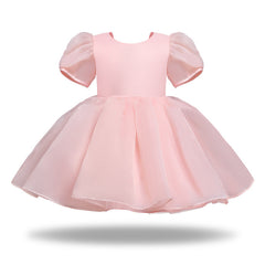 Girl's Dress Puffy Gauze Princess Dress Flower Girl Cute Gao Ding Little Host Piano Playing Performance Costumes