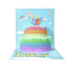 Creative Rainbow 3D Stereoscopic Greeting Cards Handmade Paper Carving