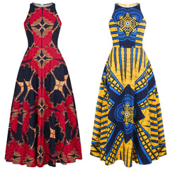 New Product Digital Printing Women's Round Neck Sleeveless Dress