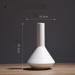 Simple Living Room Home Decoration Creative Black And White Ceramic Vase