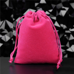 Flannel Drawstring Jewelry Solid Drawstring Pocket