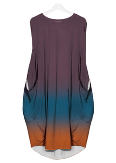 Mid-length Plus Size Printed Sleeveless Dress