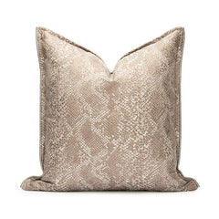 Natural Style Coffee Color Splicing Pu Leather Sofa Pillow