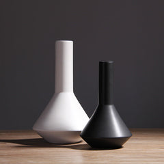 Simple Living Room Home Decoration Creative Black And White Ceramic Vase