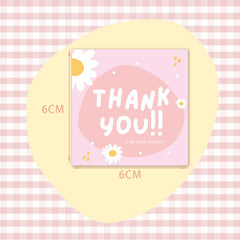 50 PcsPack Square Simple Thank-you Card Coated Paper Business Cards
