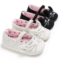 Cotton Cute Bunny Girl's Treasur Soft Soled Baby Walking Shoes