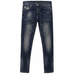 Men's Retro Elastic Slim Fit Small Straight Leg Jeans