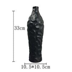 Simple Modern Black And White Geometric Ceramic Vase Ornaments