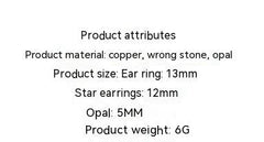 Octopus Earrings Opal Zircon Stars