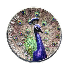 Peacock High-Relief Commemorative Coin – Unique Collectible for Coin Enthusiasts