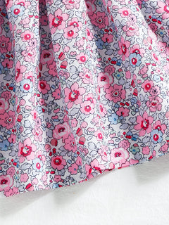 Summer New Girls' Floral Puff Sleeve Dress