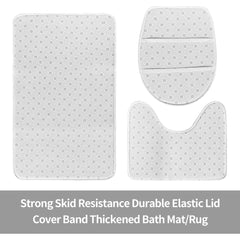 31.5x20in Flannel Non-slip Floor Mats Three-piece Set
