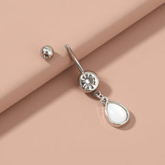 European and American foreign trade hot-selling jewelry stainless steel natural color belly button nail water drop natural shell piercing jewelry