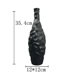 Simple Modern Black And White Geometric Ceramic Vase Ornaments