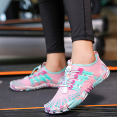 Men's Off-road Running Shoes, Lightweight Exercise Scattered Barefoot Shoes Non-slip Outdoor Walking Pumps