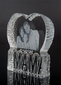 Inner Carved Heart-shaped Crystal Ornaments