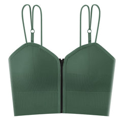 Fashion Zipper With Beautiful Back Suspender Vest