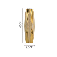 Ceramic Vase Golden Flowers Water Culture Decoration Living Room